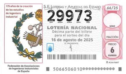 Décimo 29973 del sorteo 66-16/08/2025 Sábado
