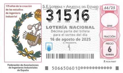 Décimo 31516 del sorteo 66-16/08/2025 Sábado