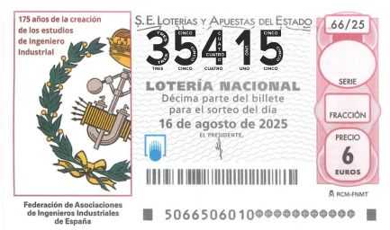 Décimo 35415 del sorteo 66-16/08/2025 Sábado