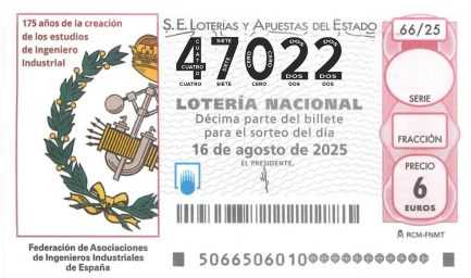 Décimo 47022 del sorteo 66-16/08/2025 Sábado