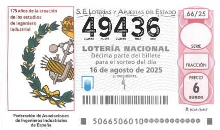 Décimo 49436 del sorteo 66-16/08/2025 Sábado