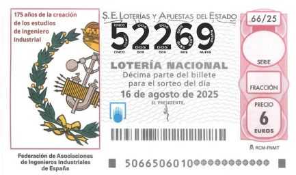 Décimo 52269 del sorteo 66-16/08/2025 Sábado