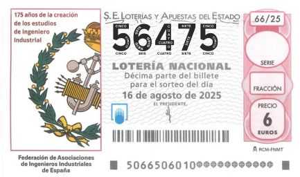 Décimo 56475 del sorteo 66-16/08/2025 Sábado
