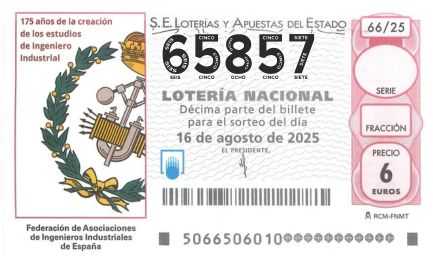 Décimo 65857 del sorteo 66-16/08/2025 Sábado