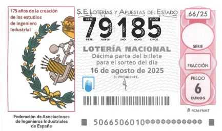 Décimo 79185 del sorteo 66-16/08/2025 Sábado