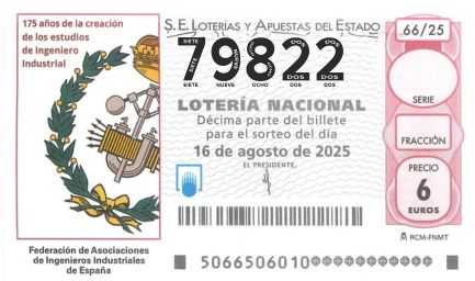 Décimo 79822 del sorteo 66-16/08/2025 Sábado