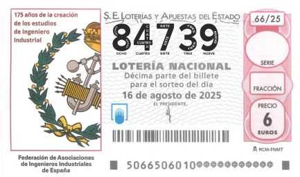 Décimo 84739 del sorteo 66-16/08/2025 Sábado