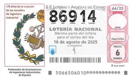 Décimo 86914 del sorteo 66-16/08/2025 Sábado