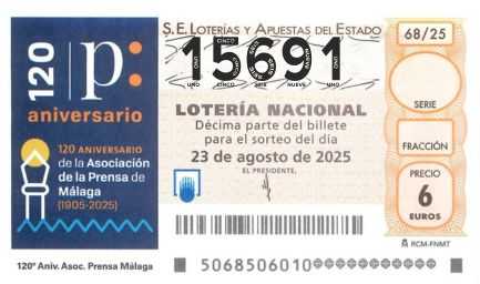 Décimo 15691 del sorteo 68-23/08/2025 Sábado