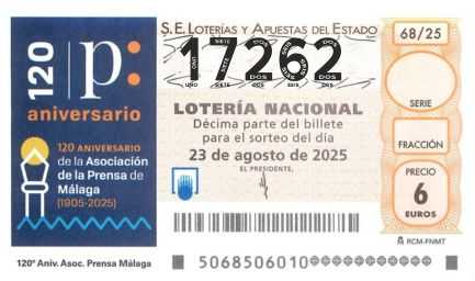 Décimo 17262 del sorteo 68-23/08/2025 Sábado