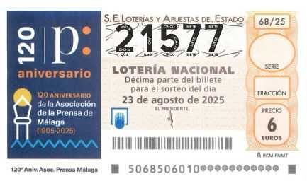 Décimo 21577 del sorteo 68-23/08/2025 Sábado