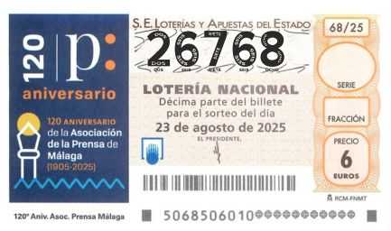 Décimo 26768 del sorteo 68-23/08/2025 Sábado
