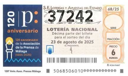 Décimo 37242 del sorteo 68-23/08/2025 Sábado