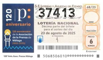 Décimo 37413 del sorteo 68-23/08/2025 Sábado
