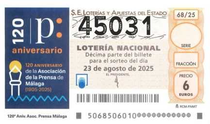 Décimo 45031 del sorteo 68-23/08/2025 Sábado
