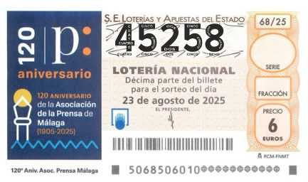 Décimo 45258 del sorteo 68-23/08/2025 Sábado