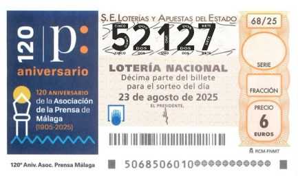 Décimo 52127 del sorteo 68-23/08/2025 Sábado