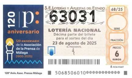 Décimo 63031 del sorteo 68-23/08/2025 Sábado