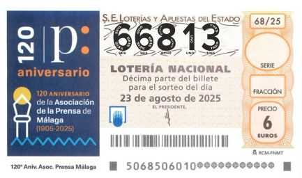 Décimo 66813 del sorteo 68-23/08/2025 Sábado