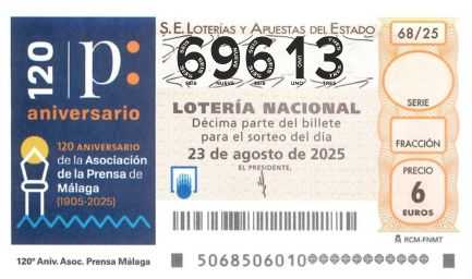 Décimo 69613 del sorteo 68-23/08/2025 Sábado