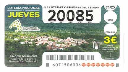 Décimo 20085 del sorteo 71-04/09/2025 Jueves