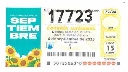 Décimo 17723 del sorteo 72-06/09/2025 Sábado