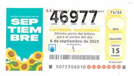 Décimo 46977 del sorteo 72-06/09/2025 Sábado