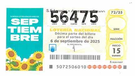 Décimo 56475 del sorteo 72-06/09/2025 Sábado