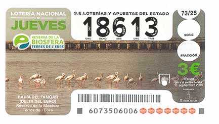 Décimo 18613 del sorteo 73-11/09/2025 Jueves