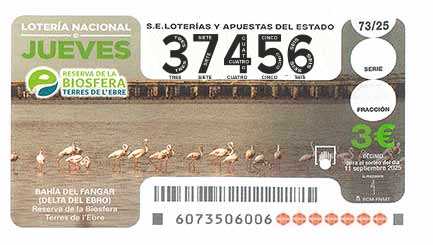 Décimo 37456 del sorteo 73-11/09/2025 Jueves