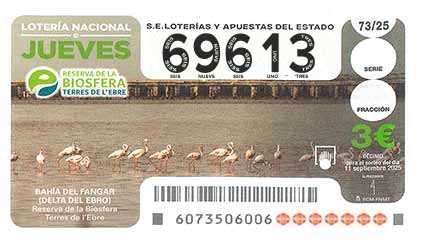 Décimo 69613 del sorteo 73-11/09/2025 Jueves