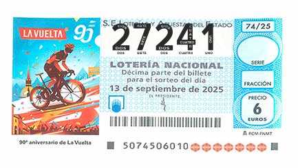 Décimo 27241 del sorteo 74-13/09/2025 Sábado