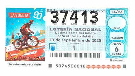 Décimo 37413 del sorteo 74-13/09/2025 Sábado