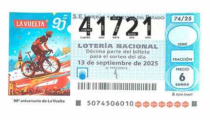 Décimo 41721 del sorteo 74-13/09/2025 Sábado