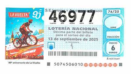 Décimo 46977 del sorteo 74-13/09/2025 Sábado