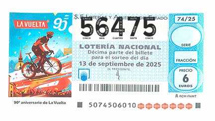 Décimo 56475 del sorteo 74-13/09/2025 Sábado