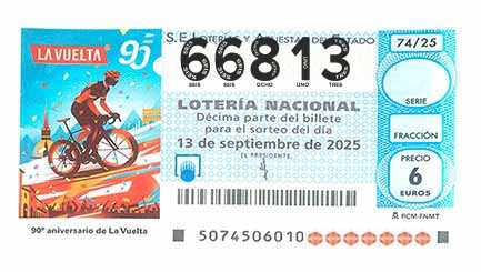 Décimo 66813 del sorteo 74-13/09/2025 Sábado