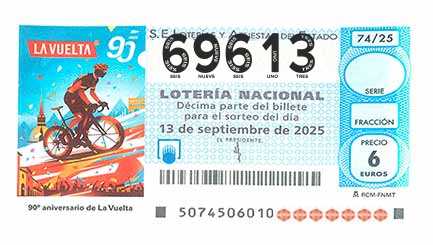 Décimo 69613 del sorteo 74-13/09/2025 Sábado
