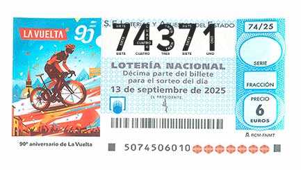 Décimo 74371 del sorteo 74-13/09/2025 Sábado