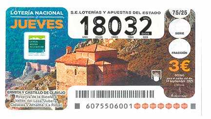 Décimo 18032 del sorteo 75-18/09/2025 Jueves