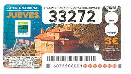 Décimo 33272 del sorteo 75-18/09/2025 Jueves