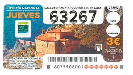 Décimo 63267 del sorteo 75-18/09/2025 Jueves