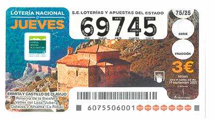 Décimo 69745 del sorteo 75-18/09/2025 Jueves