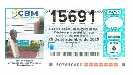 Décimo 15691 del sorteo 76-20/09/2025 Sábado
