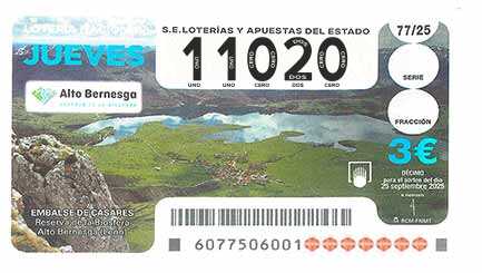 Décimo 11020 del sorteo 77-25/09/2025 Jueves