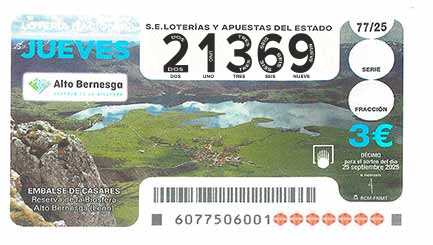 Décimo 21369 del sorteo 77-25/09/2025 Jueves