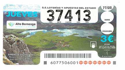Décimo 37413 del sorteo 77-25/09/2025 Jueves