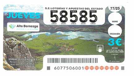 Décimo 58585 del sorteo 77-25/09/2025 Jueves