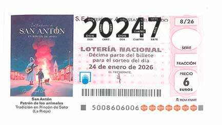 Décimo 20247 del sorteo 8-24/01/2026 Sábado