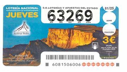 Décimo 63269 del sorteo 81-09/10/2025 Jueves